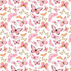 Tissu Popeline - Papillons...