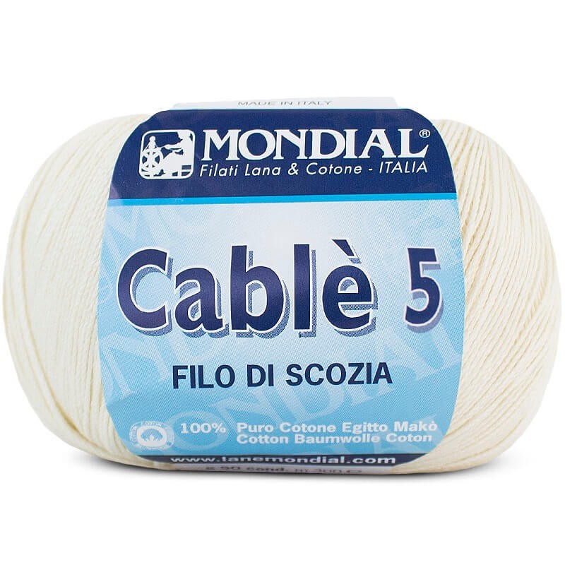Coton Cablé n°5 - Bleu - 16 - Distrifil - Fil à crocheter - Crochet