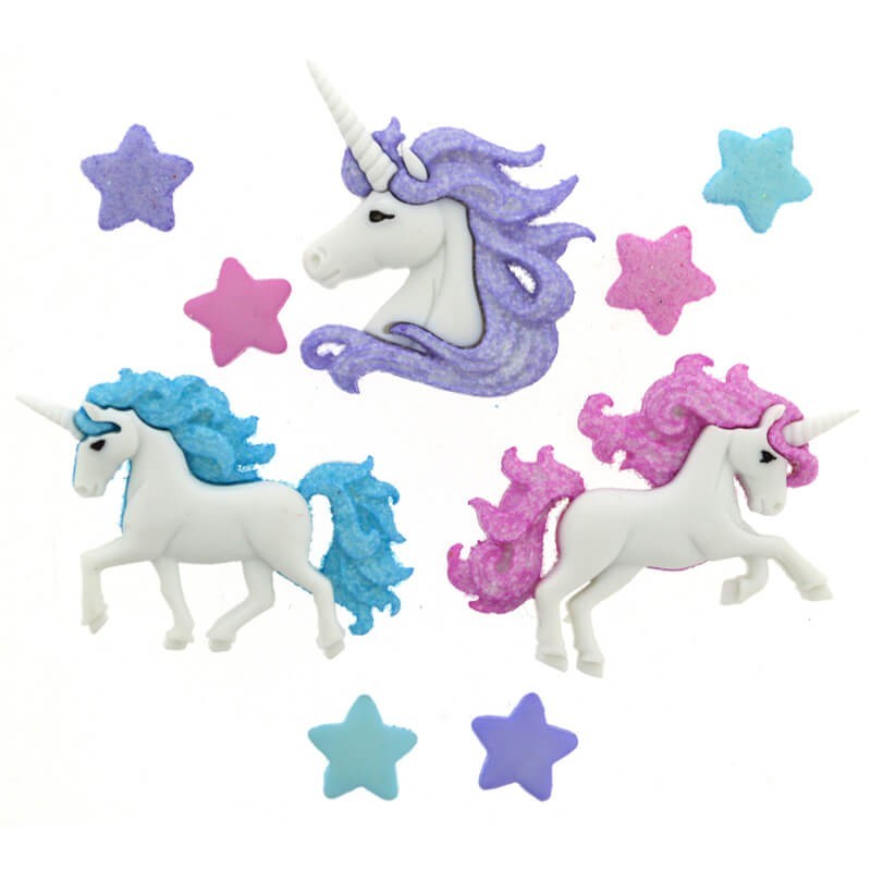Botones Magical Unicorns - Dress It Up
