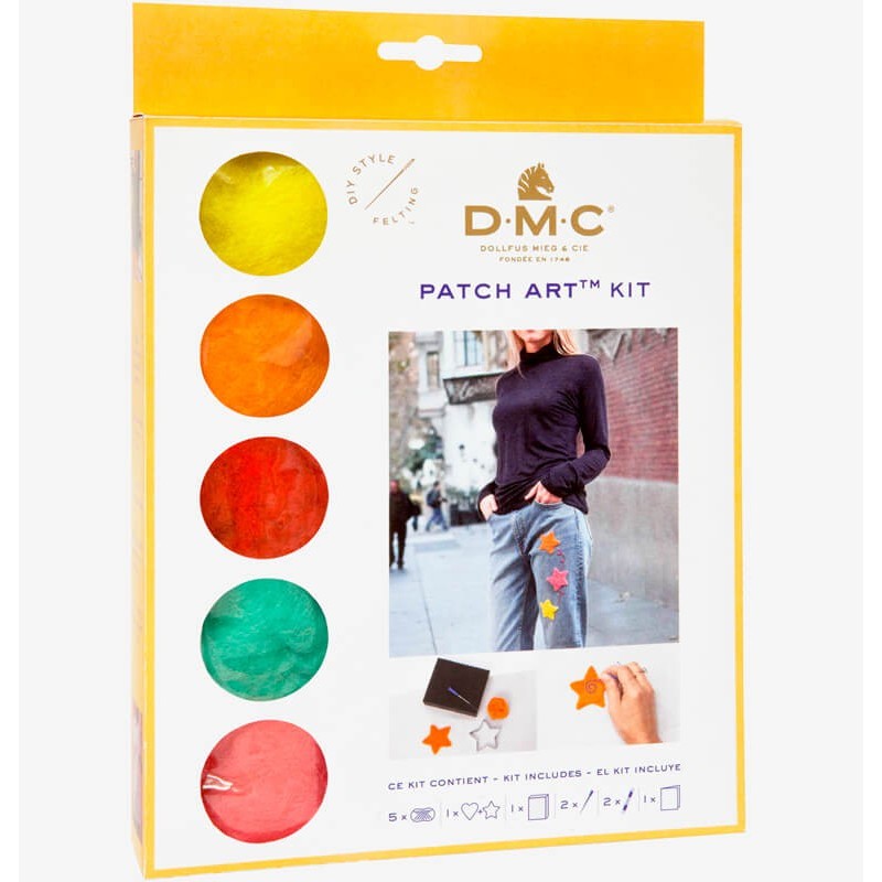 Kit Cœur et Étoile de la collection Patch Art de DMC