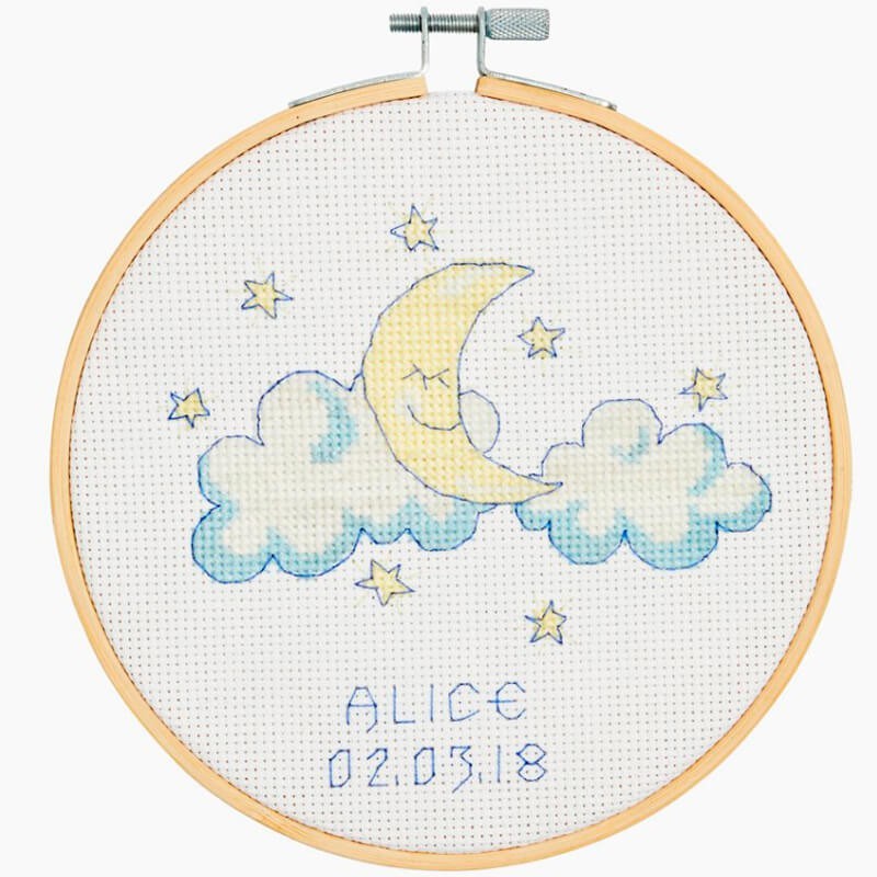Kit de Punto de Cruz - Baby Moon - DMC Kit de Punto de Cruz - Baby Moon - DMC