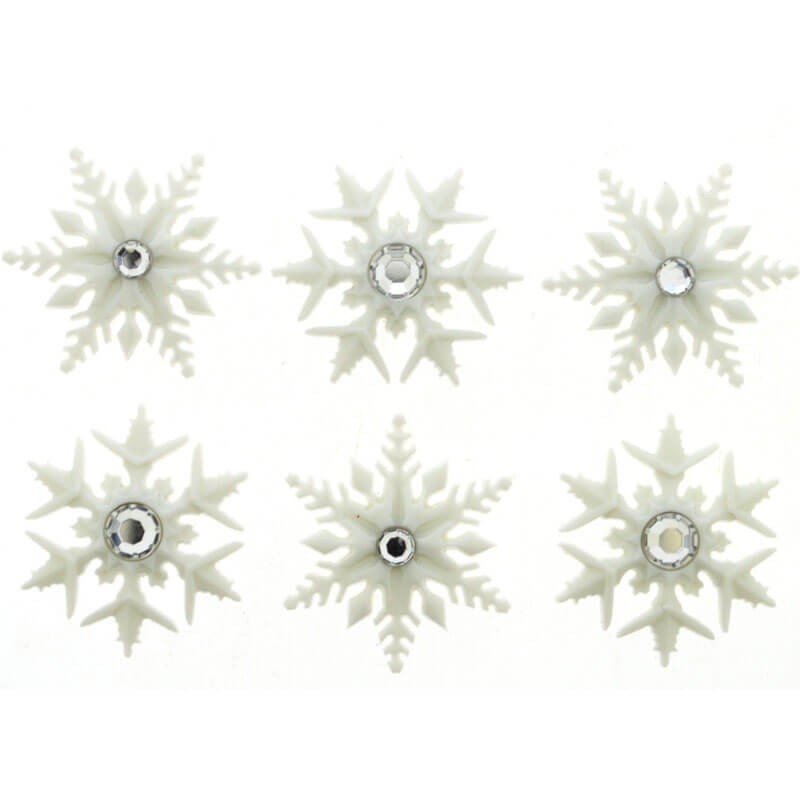 Botones Fancy Snowflakes - Dress It Up