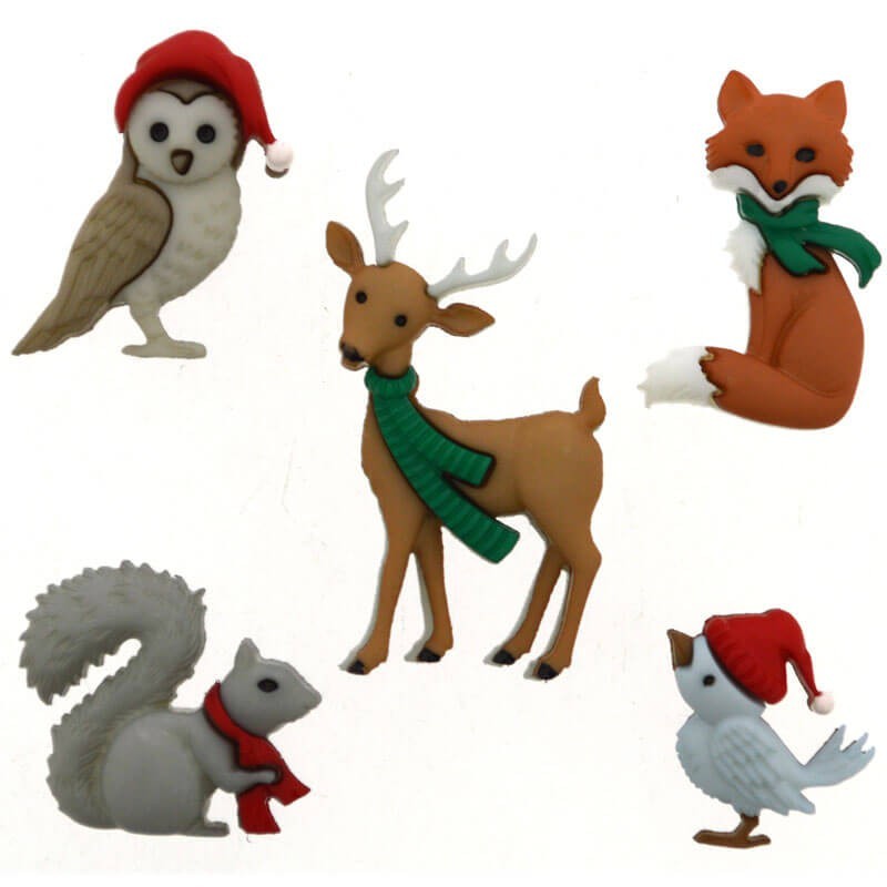 Boutons Woodland Holiday - Dress It Up