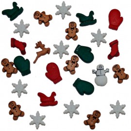 Boutons Christmas Miniatures - Dress It Up