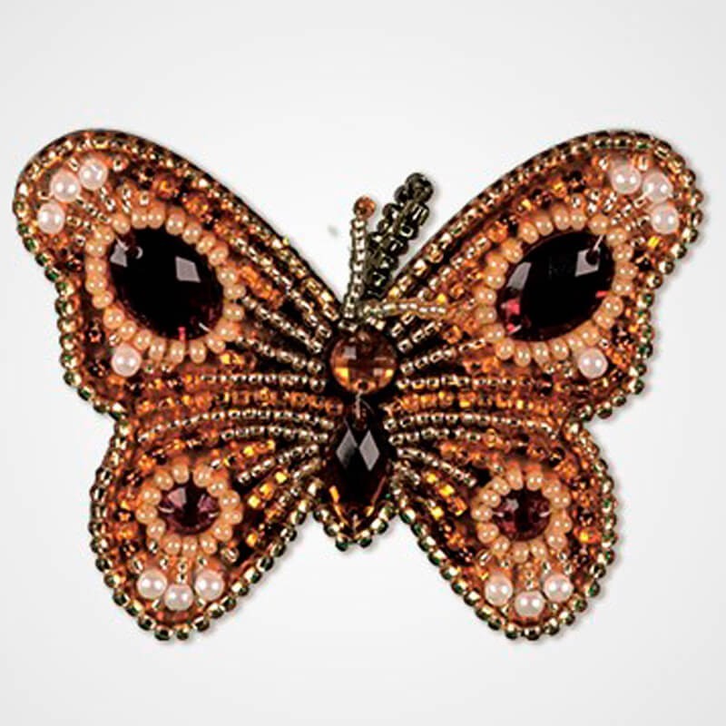 Kit de Bordado con Cuentas Colgante - Golden Butterfly