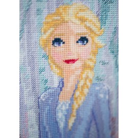 Kit Broderie au Point Compté - Disney - La Reine des Neiges 2 - Elsa- Vervaco
