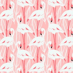 Tissu Canvas Katia - Flamingos