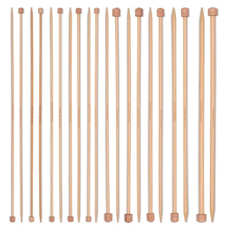 Aiguilles à Tricoter en Bambou 33 cm/35 cm - Qualité Durable pour Vos  Projets Créatifs
